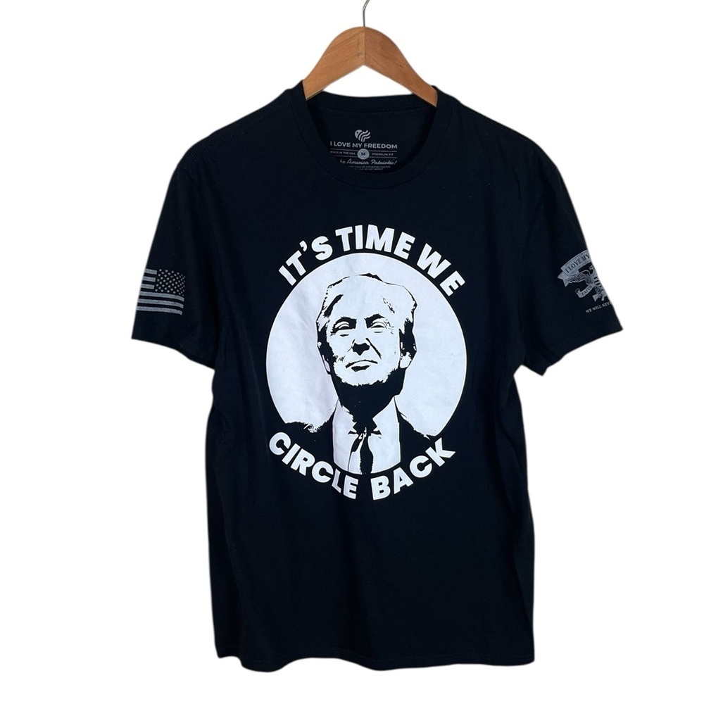TS247 Men’s I Love My Freedom Trump Made in USA Patriotic President Shirt M